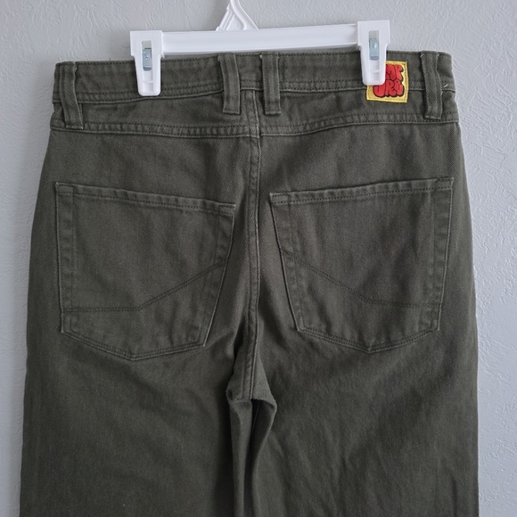 Empyre Mens Relax Green Denim Jeans Cotton Straight Leg 5 Pockets Zip Fly Sz 30 - Picture 6 of 10